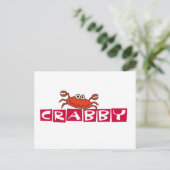 Carte Postale Crabby Crab Tshirts et cadeaux (Debout devant)