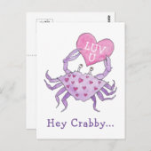 Carte postale Crabby Valentine (Devant / Derrière)