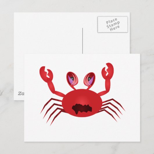 Carte Postale Crabe (Devant / Derrière)