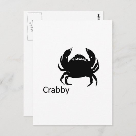 Carte Postale crabe (Devant / Derrière)