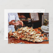 Carte Postale Crabe À Dunes Au Quai Fishermans À San Francisc (Devant / Derrière)