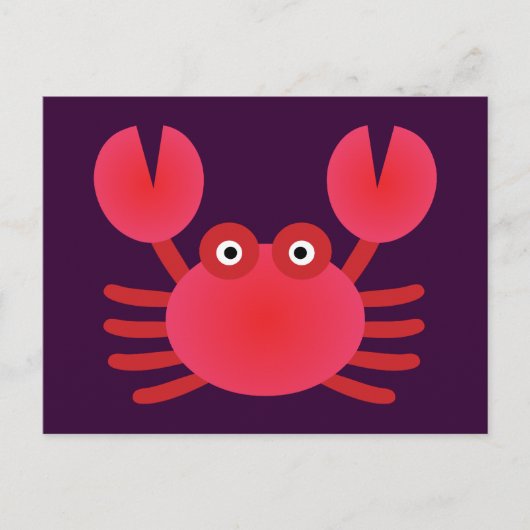 Carte Postale Crabe amusant (Devant)