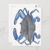 Carte Postale Crabe bleu (Devant / Derrière)