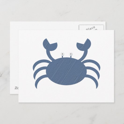 Carte Postale Crabe bleu (Devant / Derrière)