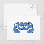 Carte Postale crabe bleu endormi (Devant / Derrière)