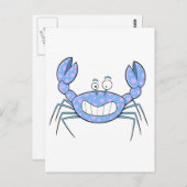 Carte Postale Crabe bleu populaire Cadeau unique cadeau mignon p (Devant / Derrière)
