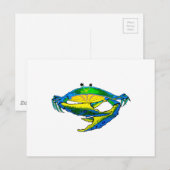 CARTE POSTALE CRABE BLEUE (Devant / Derrière)