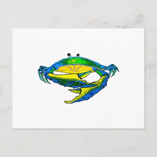 CARTE POSTALE CRABE BLEUE (Devant)