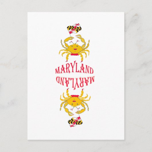 Carte Postale Crabe dans le Maryland (Devant)