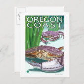 Carte Postale Crabe de la côte de l'Oregon (Devant / Derrière)