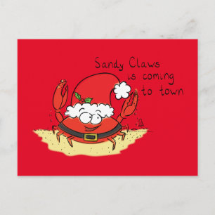 Carte Postale Crabe de Noël de plage