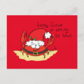 Carte Postale Crabe de Noël de plage (Devant)