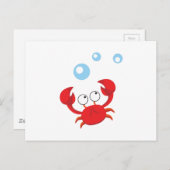 Carte Postale Crabe rouge (Devant / Derrière)
