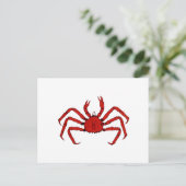 Carte Postale Crabe rouge (illustration couleur) (Debout devant)