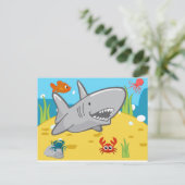 Carte postale Crabes de requins Poisson Océan (Debout devant)