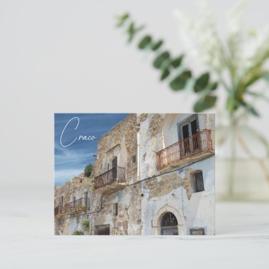 Carte Postale Craco Ghost Maisons Basilicate Italie (Debout devant)