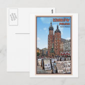 Carte Postale Cracovie - Basilique Saint-Marys (Devant / Derrière)