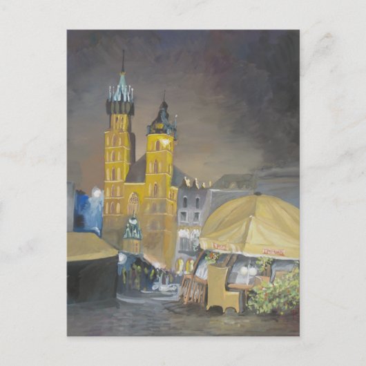 Carte Postale Cracovie la nuit (Devant)