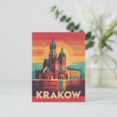 Carte Postale Cracovie vintage (Debout devant)
