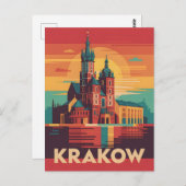 Carte Postale Cracovie vintage (Devant / Derrière)