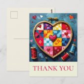 Carte Postale Crafter Quilting Sewing Thank you (Devant / Derrière)