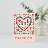 Carte Postale Crafter Quilting Sewing Thank you (Debout devant)