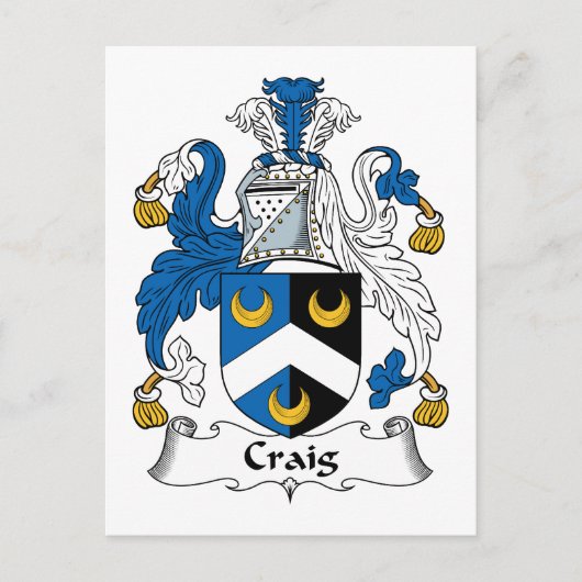 Carte Postale Craig Family Crest (Devant)