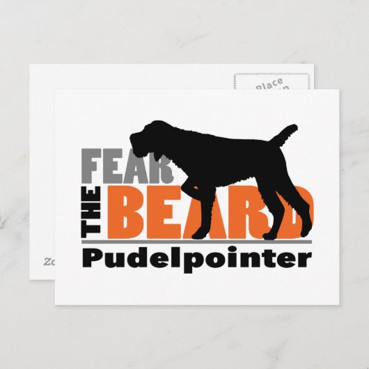 Carte Postale Craignez la Barbe - Pudelpointer (Devant / Derrière)