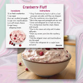 Carte Postale Cranberry Fluff Recipe Card