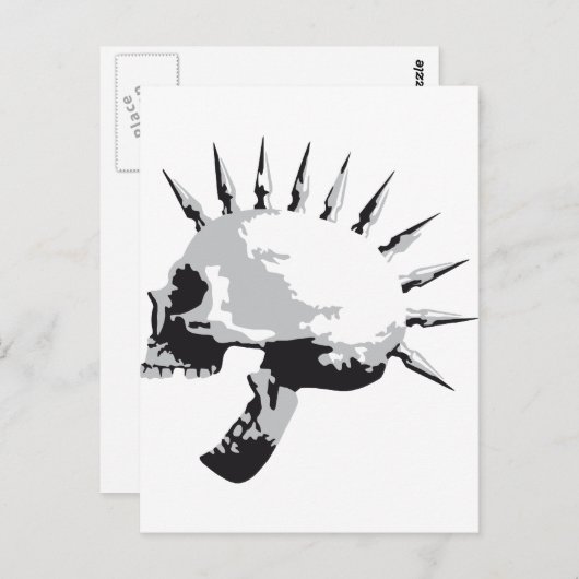 Carte Postale crâne (Devant / Derrière)