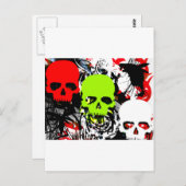 Carte Postale crâne 3 (Devant / Derrière)