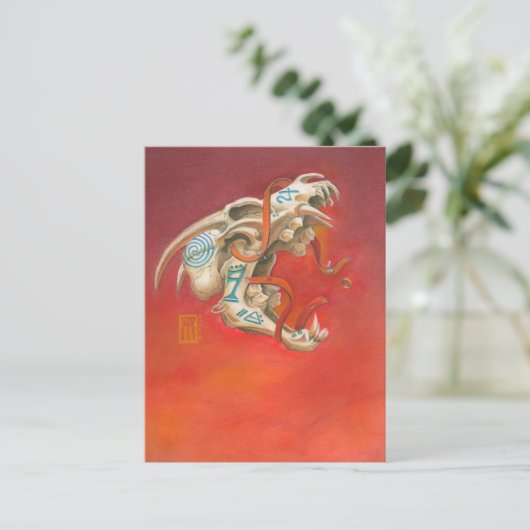 Carte Postale Crâne à cris Mini impression (Debout devant)