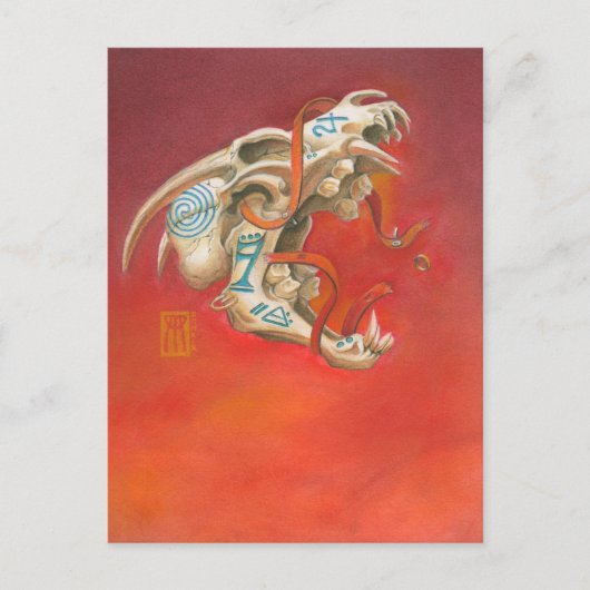 Carte Postale Crâne à cris Mini impression (Devant)