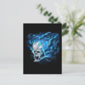 Carte Postale Crâne à flamme bleue (Debout devant)
