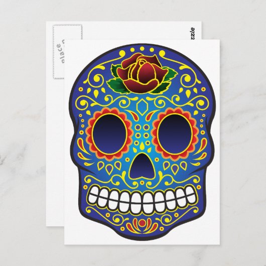 Carte Postale Crâne à sucre (Devant / Derrière)