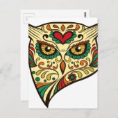 Carte Postale Crâne à sucre de hibou (Devant / Derrière)