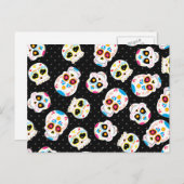 Carte Postale Crâne à sucre rétro (Devant / Derrière)