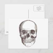 Carte Postale Crâne anatomique, noir/blanc (Devant / Derrière)