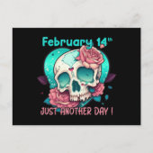 Carte Postale Crâne anti-Valentines - Un jour de plus (Devant)