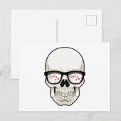 Carte Postale Crâne au poker avec des lunettes de soleil (Devant / Derrière)