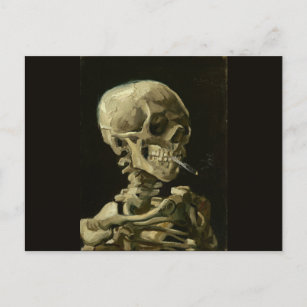 Carte Postale Crâne avec cigarette par Van Gogh
