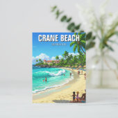 Carte Postale Crane Beach Barbados Travel (Debout devant)