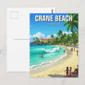 Carte Postale Crane Beach Barbados Travel (Devant / Derrière)