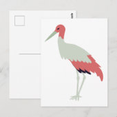Carte Postale Crane Bird (Devant / Derrière)