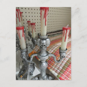 Carte Postale Crâne candélabre