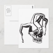 Carte Postale Crâne clown (Devant / Derrière)