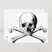 Carte Postale Crâne croisé (Devant / Derrière)