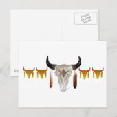Carte Postale Crâne de Buffalo de sud-ouest (Devant / Derrière)