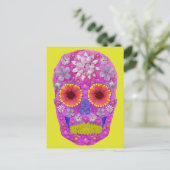 Carte Postale Crâne de fleurs 2 (Debout devant)