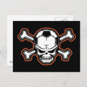 Carte Postale Crâne de football (Devant / Derrière)